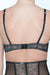 Back view of Padded Balcony Bra Addiction Provocante showing adjustable straps and hook-and-eye closure in black lace fabric.