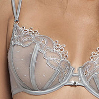 Sexy Sheer Polka Dot Demi Wired Bra Lisca Emotion