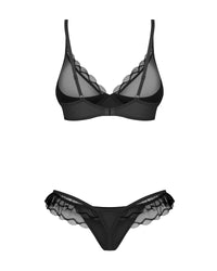 Stelisa Sheer Mesh Lingerie Set: Elegant Bra & Thong Duo