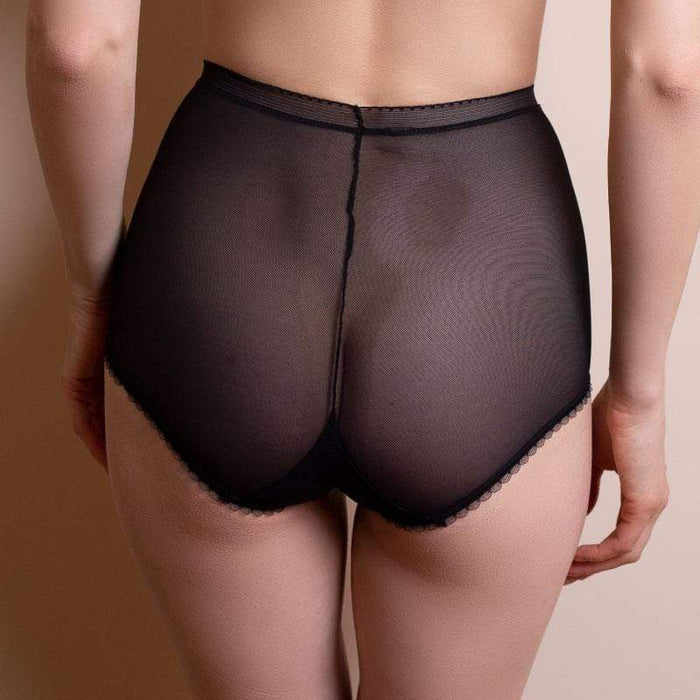 Sheer Side Lace Overlay High Waist Brief Panty Lavinia Sofia