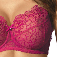 Sheer Lace Balcony Bra Gorteks Pamela Pink