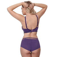 Sheer Lace Boyshort Panty Axami Miami Vibe Purple