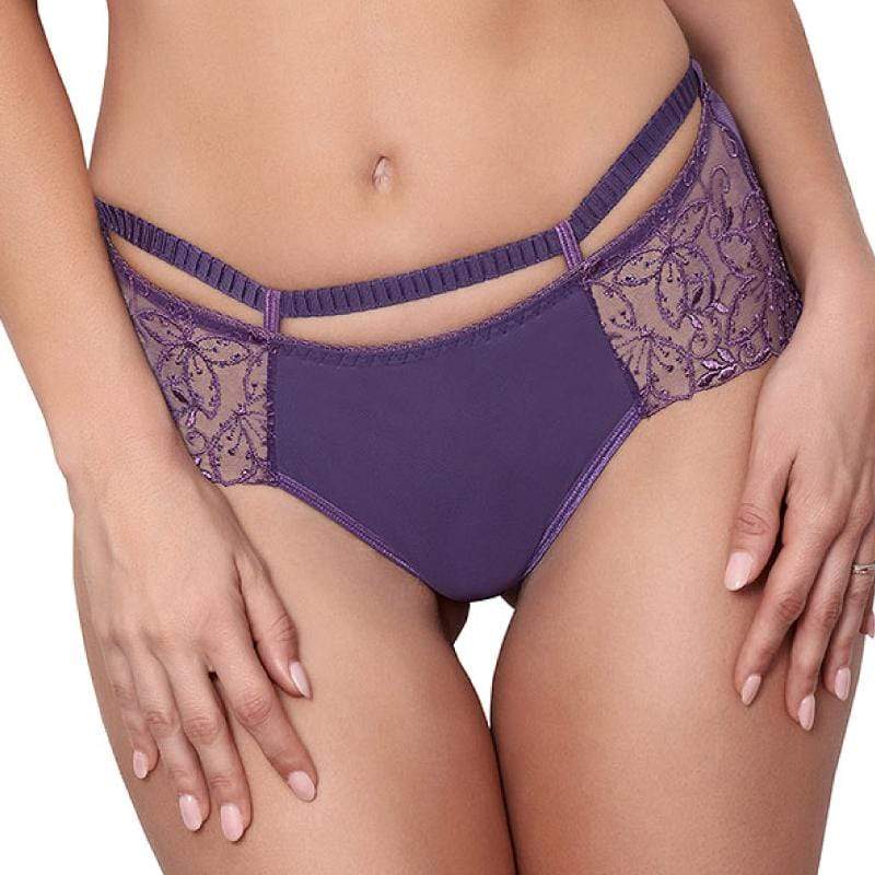 Sheer Lace Boyshort Panty Axami Miami Vibe Purple