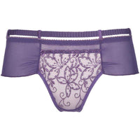 Sheer Lace Brazilian Thong Panty Axami Miami Vibe Purple