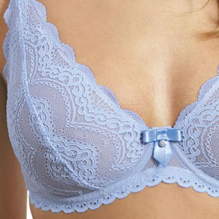 Sheer Lace Triangle Plunge Bra Kinga Nubi