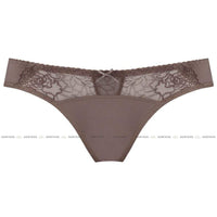 Sheer Low Rise Bikini Panty Gorteks Pamela Mocha