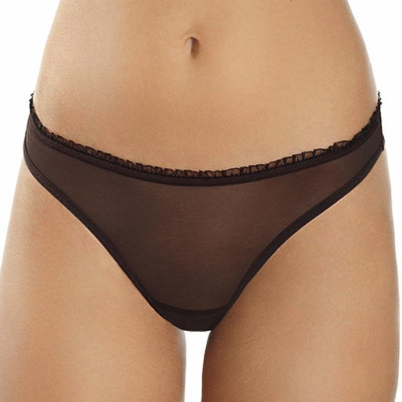 Rosme Lingerie Thong Panty Sheer Mesh Thong Panty Rosme Tango XS / Black - Lavinia Lingerie