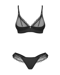Stelisa Sheer Mesh Lingerie Set: Elegant Bra & Thong Duo