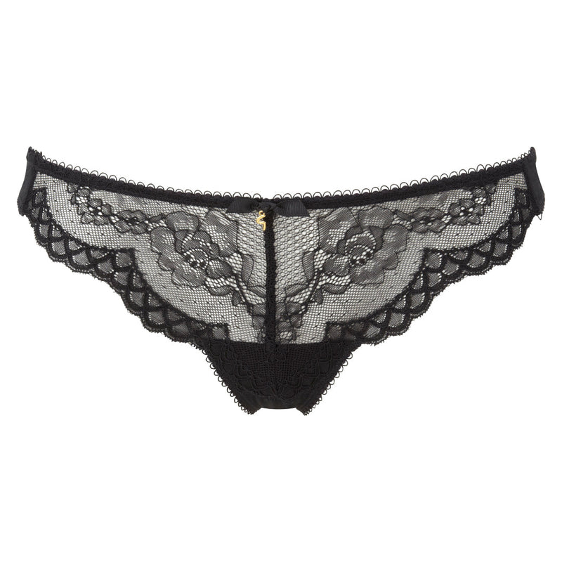 Gossard Superboost Lace Sheer Thong Panty Black 7716; Lavinia Lingerie