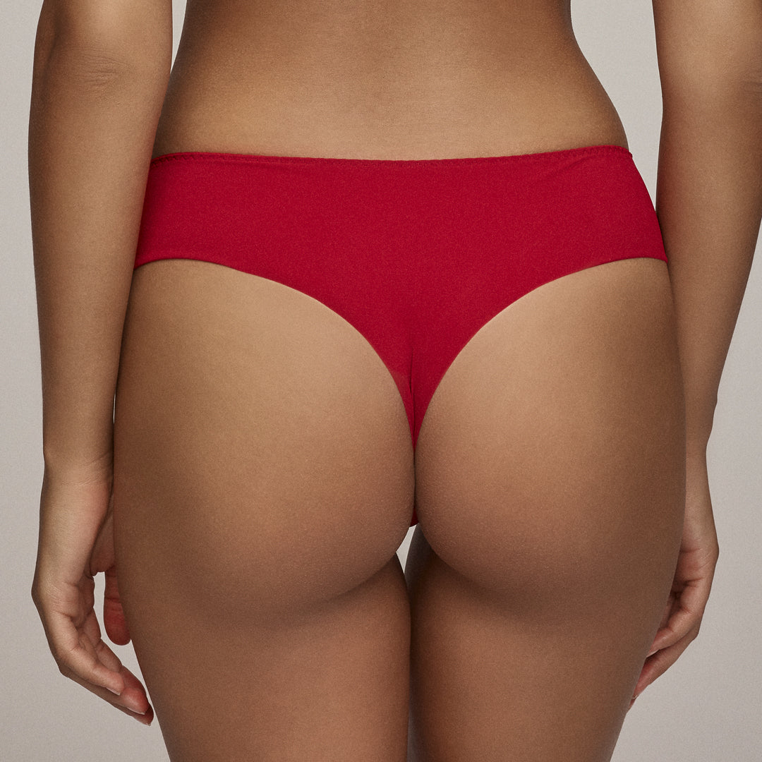 Semi Sheer Thong Panty Tango Red