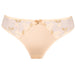 Mesh Tulle Embroidered Tanga Panty Beige Lingerie back view