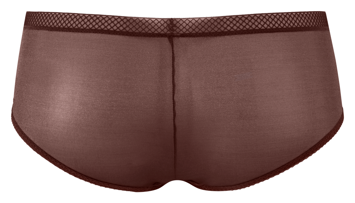 Sheer See Through Shorts Panty Gossard Glossies Brown