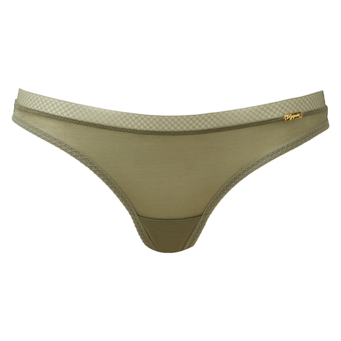 Gossard Glossies Sage Sheer See Through Thong Panty