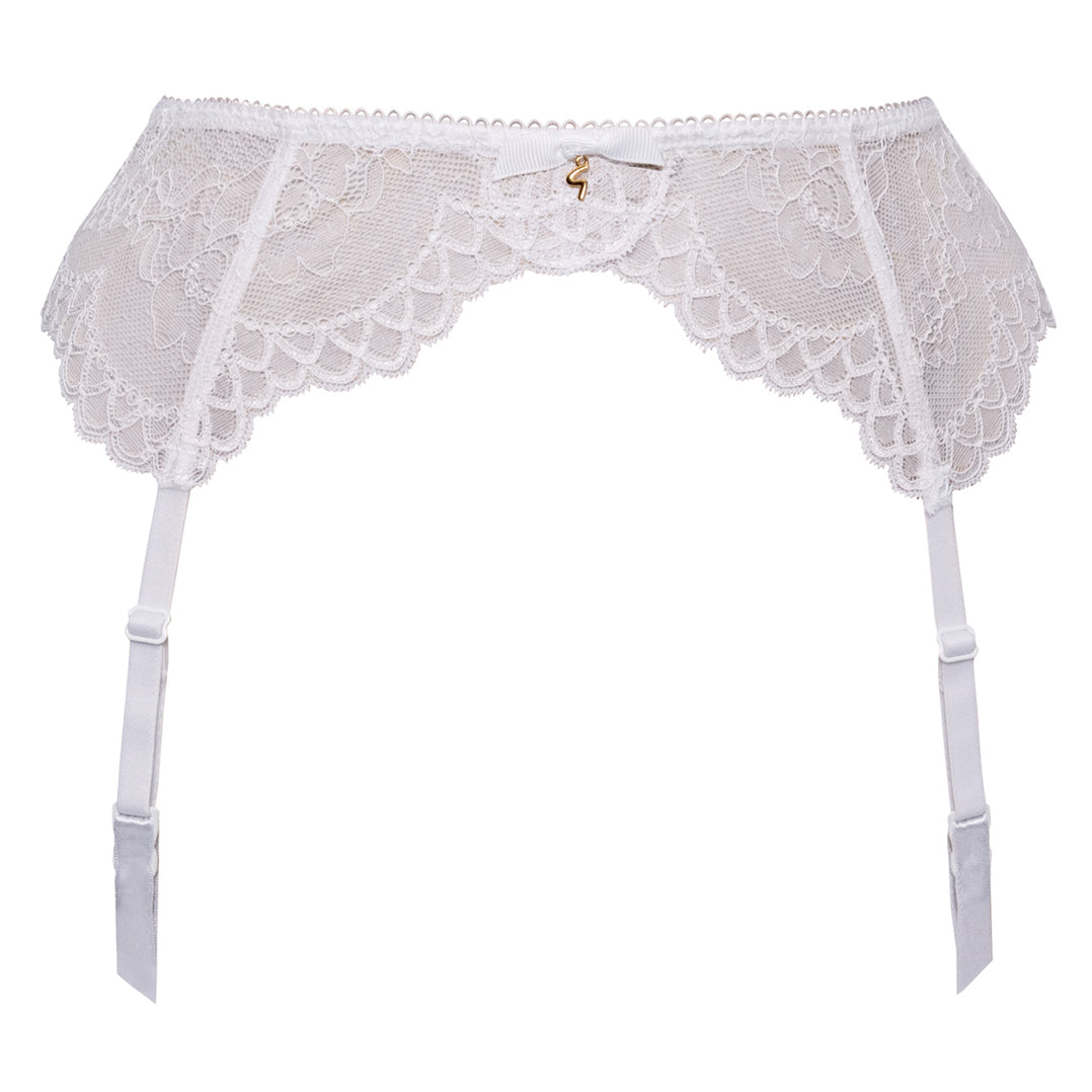 Sheer Lace Garter Belt Gossard Superboost Lace White 7712 — Lavinia