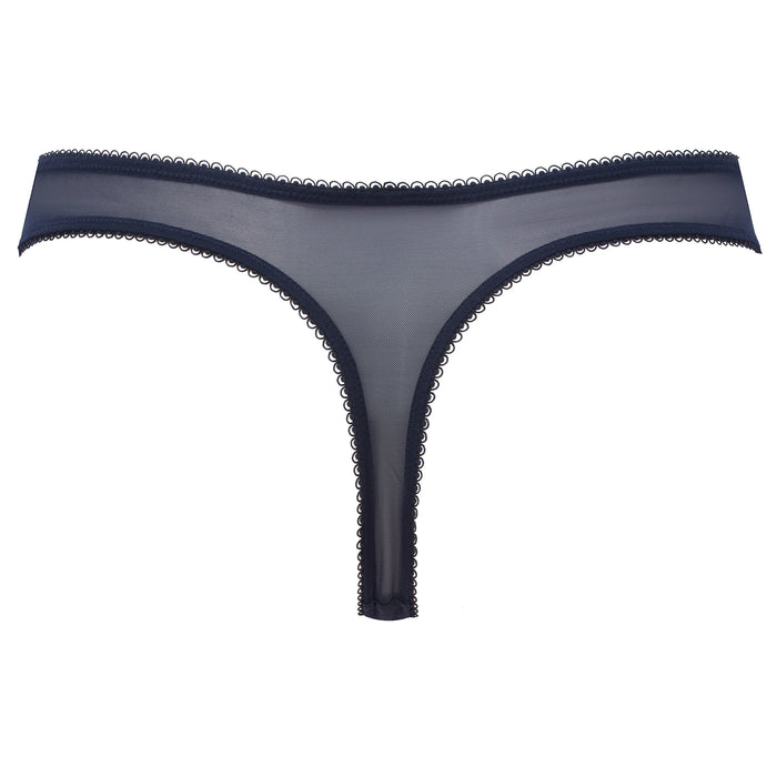 Gossard Superboost Lace Thong Panty Midnight Blue Gold
