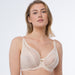 Sheer Lace Plunge Underwire Bra Anabelle Nude Lingerie