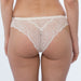 Sheer Mesh Tulle Embroidered Tanga Panty Anabelle Beige Lace Underwear
