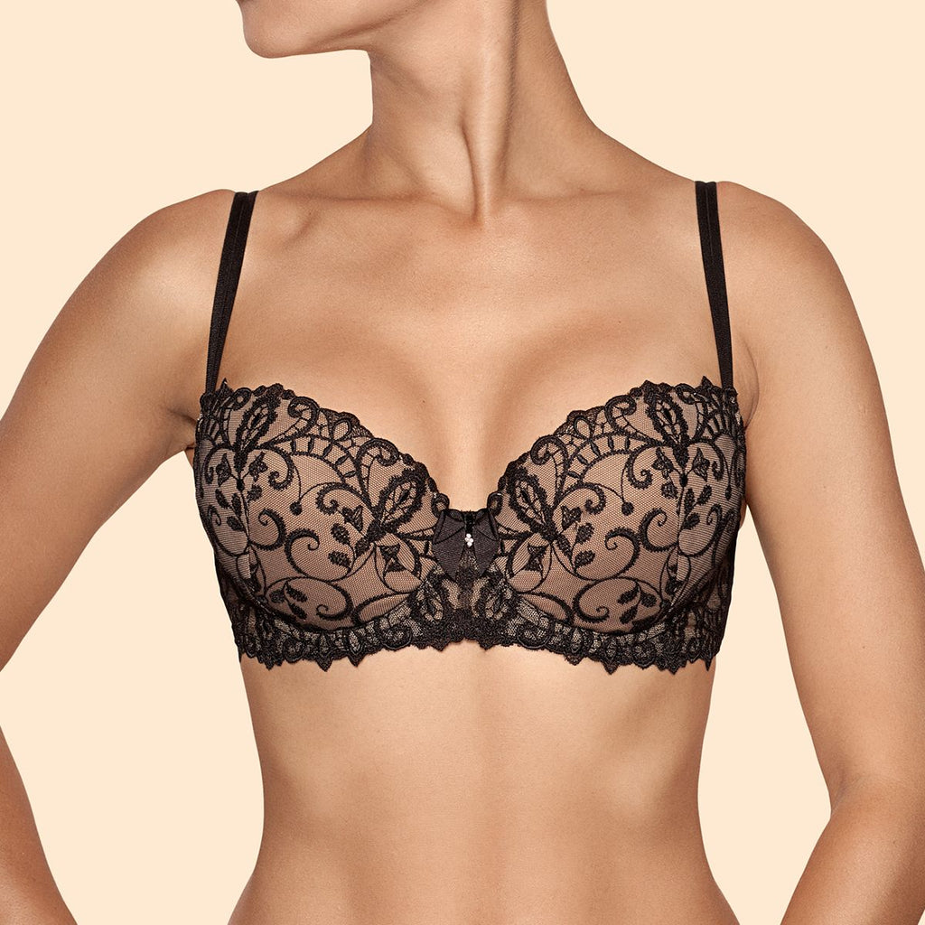 Mature Women Bras Push Up Brassiere Lace Padded Sexy Lingerie