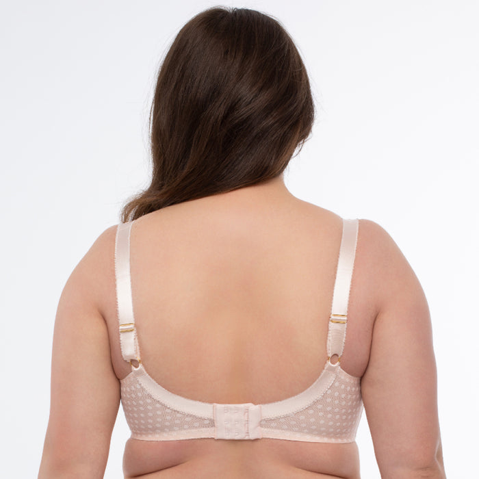 Plus Size Bra Balcony with Soft Cups and Spaced Straps - Krisline