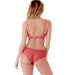 Plunge Bra Sheer Shorts Panty back view 6271 & 6274 Gossard Glossies Red Lingerie Set