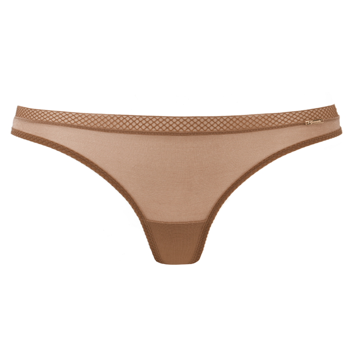 Transparent Thong Panty Gossard Glossies Bronze Underwear