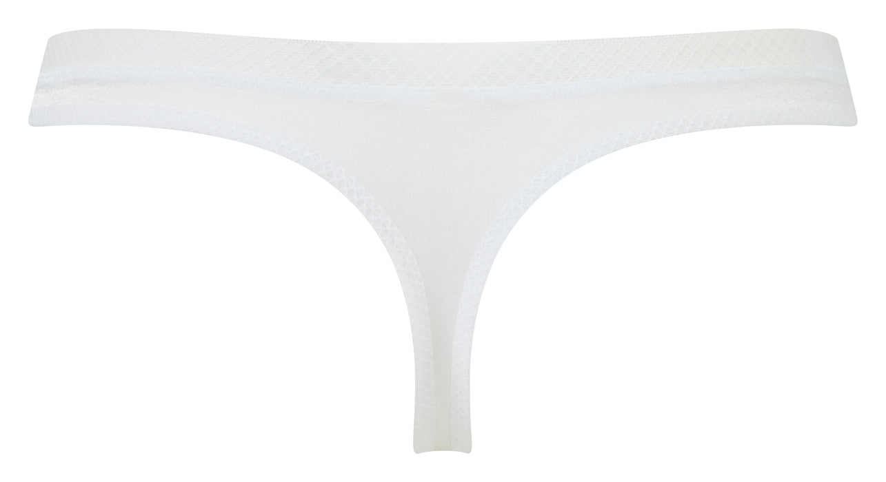 Sheer See Through Thong Panty Gossard Glossies White