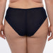 Sheer Mesh Tulle Embroidered Brief Panty Hazel Navy BLUE back view