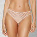 Soft Sheer Striped Bikini Panty Gorteks Luna Beige Lingerie Plus Size