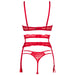 Axami Lace Bra String Thong Garter Belt Red Intimates Set V-6721 V-6722 V-6728 back view