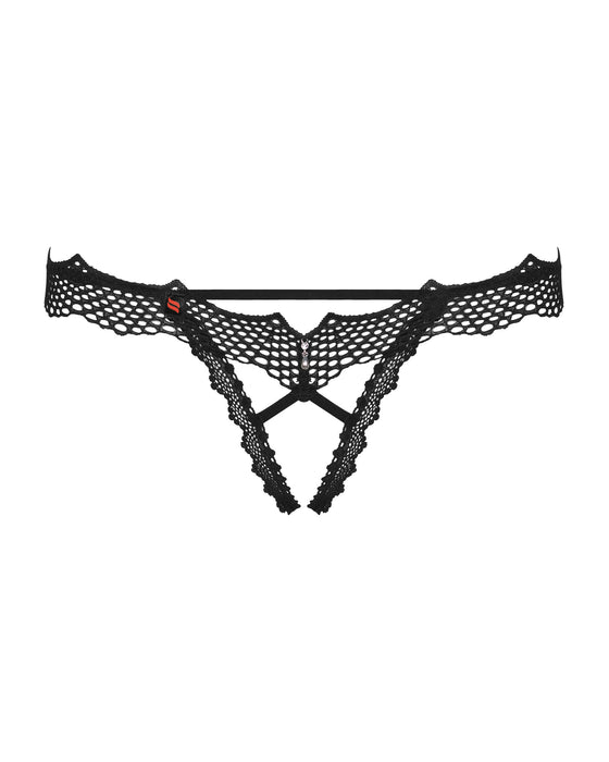 Sexy Crotchless Peek-A-Boo Thong Obsessive Bravelle