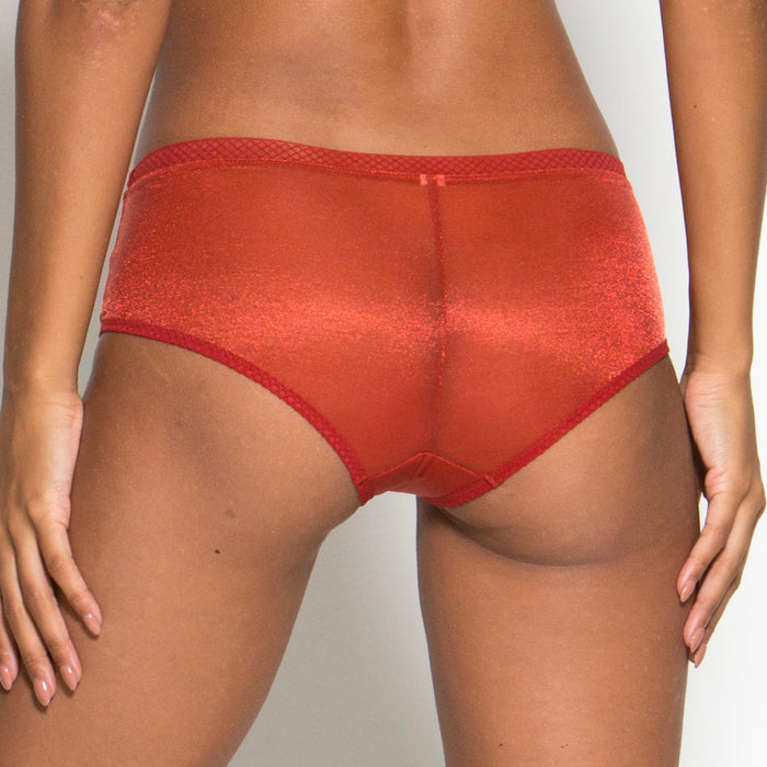 Sheer See Through Shorts Panty Gossard Glossies Cayenne