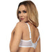 Sheer Lace Soft Cup Bra Coco White back view