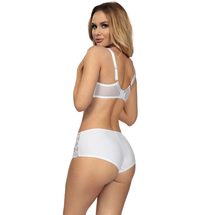 Sheer WHITE Set Bra & Shorts back view