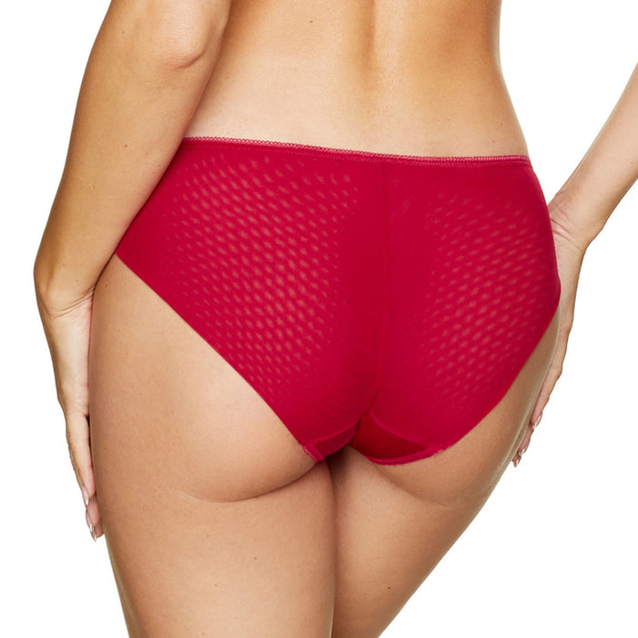 Semi Sheer Low Rise Bikini Panty Gorteks Pamela Red