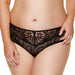 Sheer Low Rise Bikini Panty Gorteks Fiore Black plus size intimates
