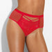 Sawren Intimates Thong Panty High Waist Lace Thong Panty Sawren Intimates Si S / Red - Lavinia Lingerie
