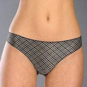 Low Rise Soft Thong Panty Gray Taupe