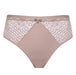Sheer Mesh Tulle Embroidered Brief Panty Taupe Intimates