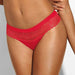 Sawren Intimates Thong Panty Soft Sheer Lace Thong Panty Sawren Intimates Si S / Red - Lavinia Lingerie