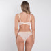 Sheer Balconette Bra Transparent Tanga Panty Set Plus Size Nude Lingerie back view